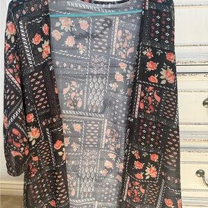 Floral Patchwork Kimono Cardigan